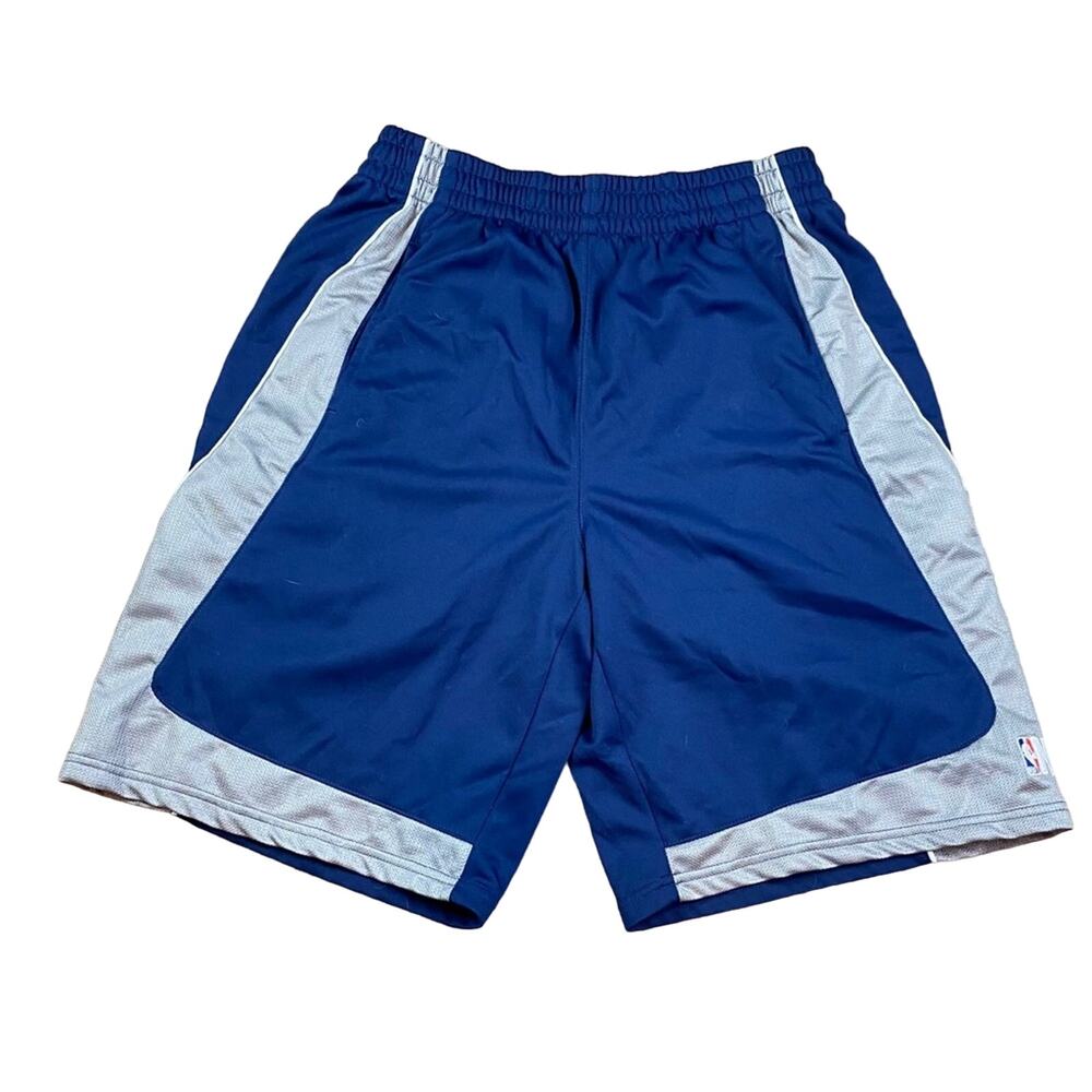 NBA Basketball Shorts Blue Gray Sz L